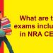 What are the exams included in NRA CET