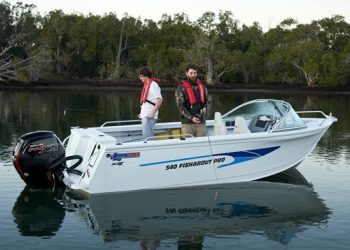 Quintrex 540 Fishabout pro ideal for Brisbane Bay