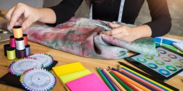 What are the different elements of fabric design in Textile and Clothing?
