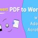 How to Convert PDF to Word with Adobe Acrobat