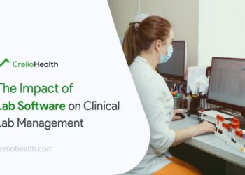 banner image of blog showcasing the synergy of technology and healthcare, symbolizing the revolution in clinical lab management through the utilization of advanced lab software