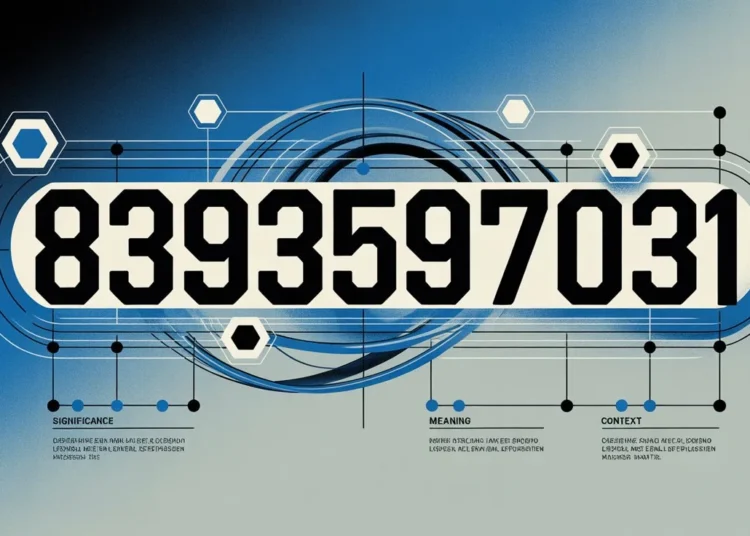 8393597031 Explained: What It Is and How to Handle It